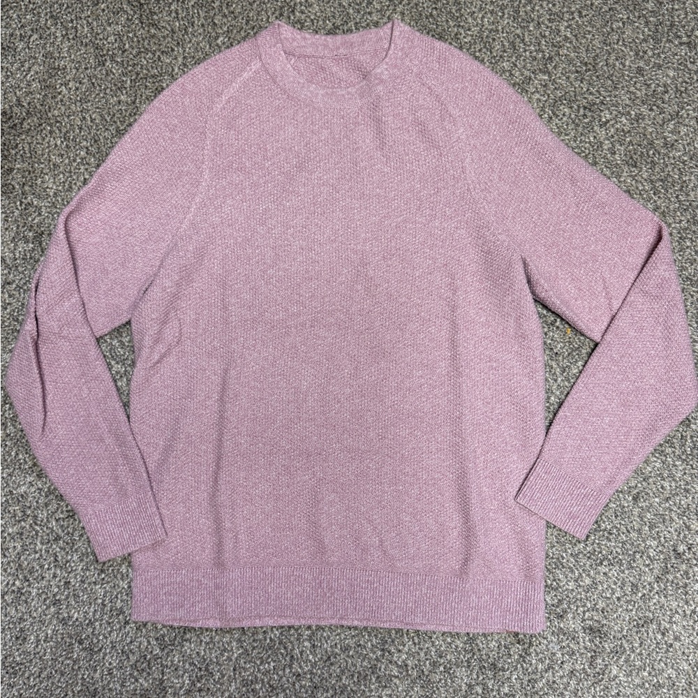 LULULEMON men's textured knit crewneck sweater